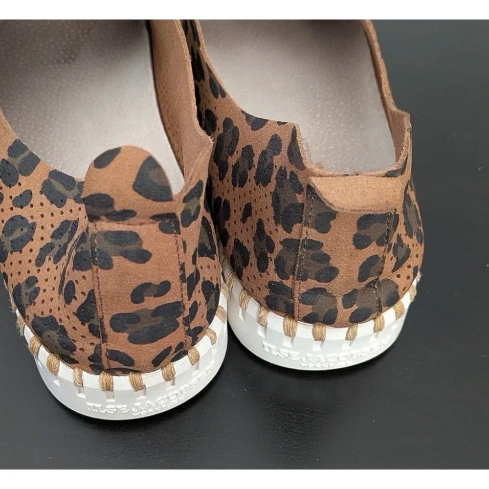 Isle Jacobsen Hornbaek‎ Tulip Sneakers Slip On Shoes Brown Animal Print Size 37